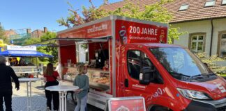 Bildunterschrift: Der Tortentruck wird am Freitag, Samstag und Sonntag auf dem Markt für Kunst und Handwerk in Bad Iburg anzutreffen sein. Foto: M. Bley/Sparkasse Osnabrück.