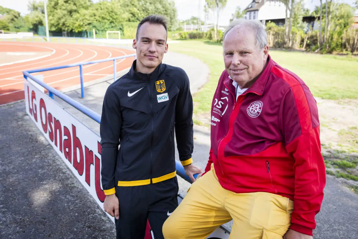 Florian Kroll und die Leichtathletik-WM in Tokio: Darf er laufen? Florian Kroll (li.) und Anton Siemer. / Foto: Swaantje Hehmann