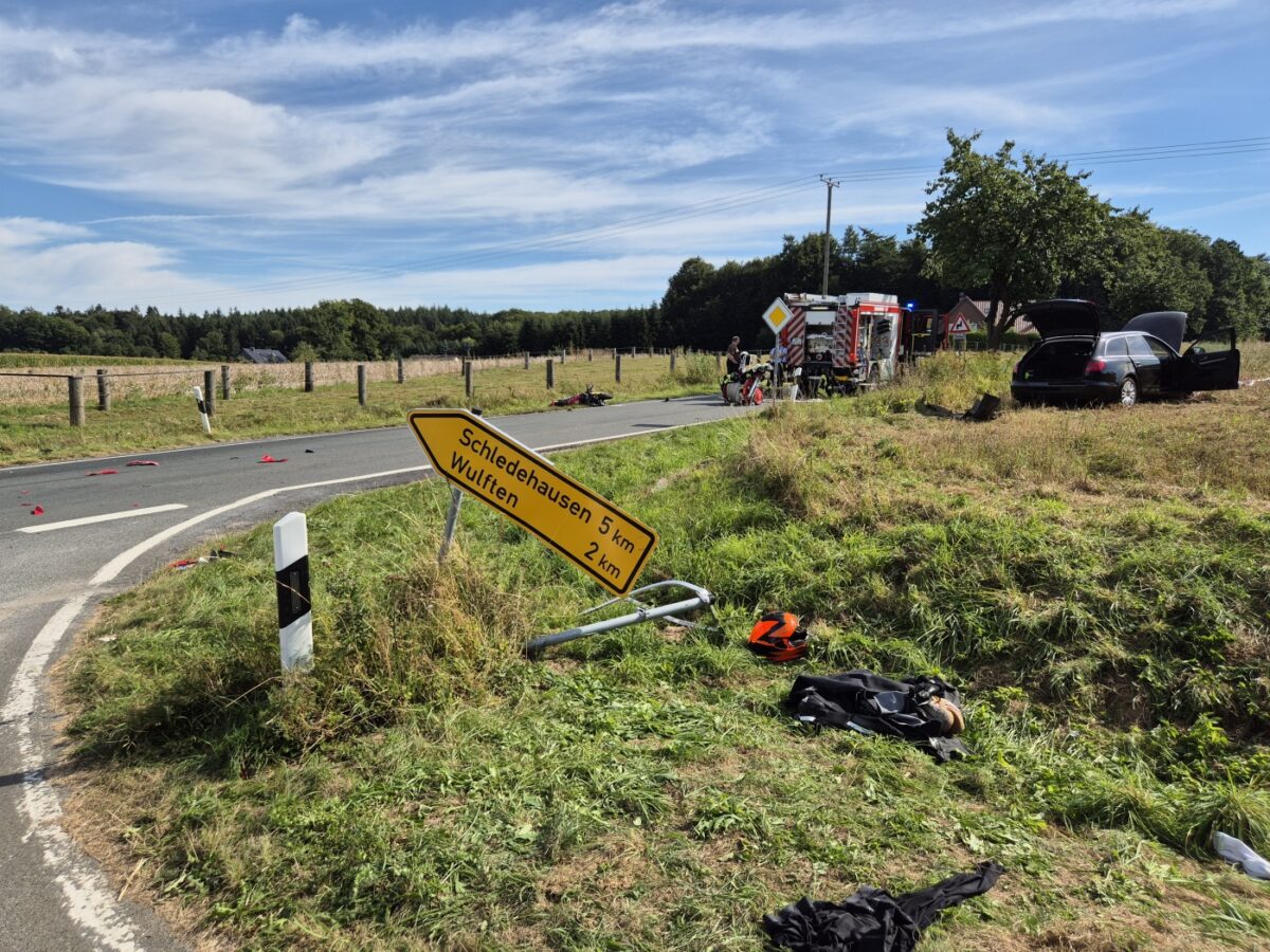 Unfall in Ostercappeln. / Foto: Heiko Westermann