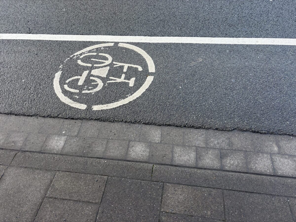 Radspur an der Iburger Straße / Foto: Lilli Würdemann