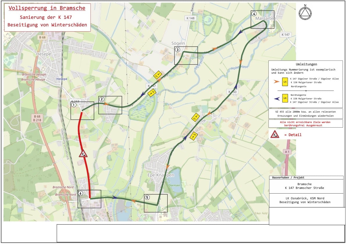 Umleitung / Foto: Landkreis Osnabrück