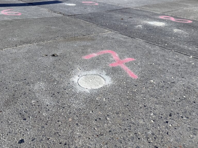Testfeld für den Neumarkt-Beton in Innenstadt