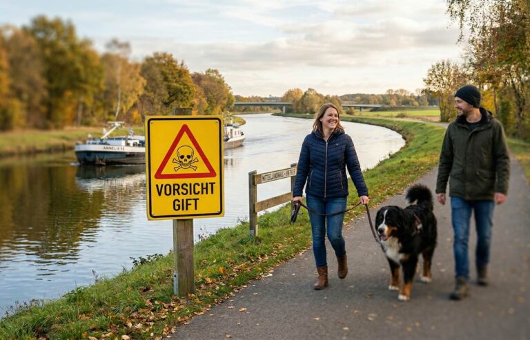 Warnung vor Giftköder am Mittellandkanal in Bad Essen