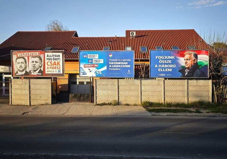 Wahlwerbung vor