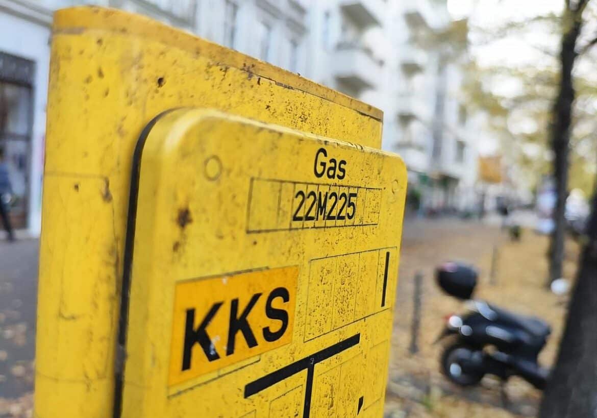 Gas-Hinweisschild (Archiv)