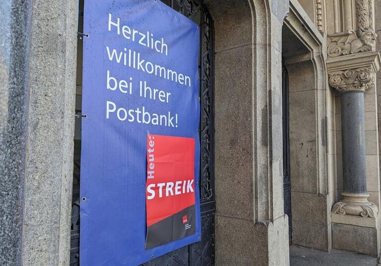 Streik-Hinweis an