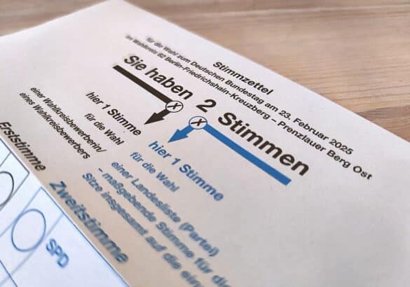 Stimmzettel zur