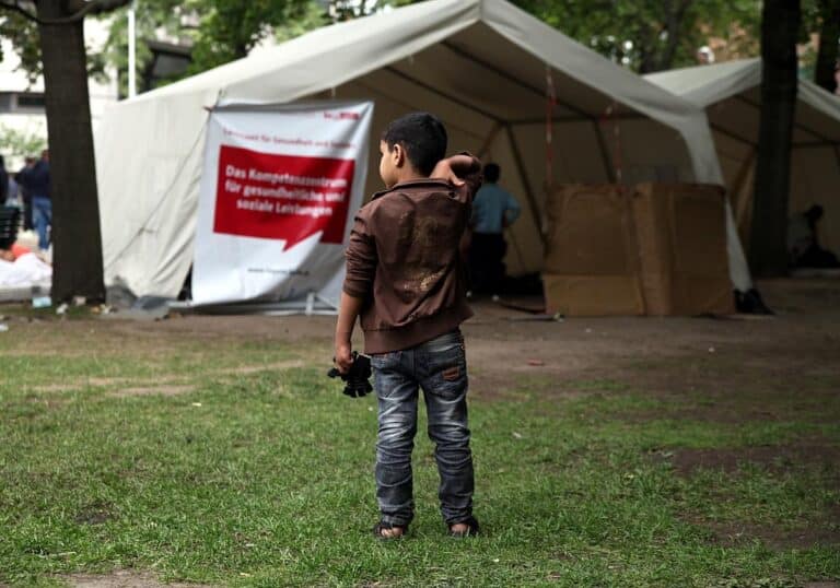 Flüchtlinge an