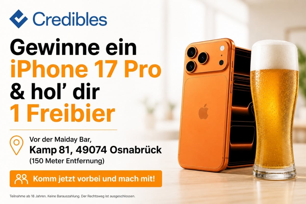 Credibles auf der Maiwoche: Gratis-Getränk für neue Nutzer