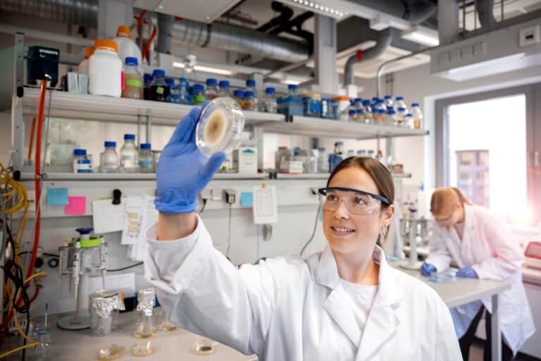 Rund 450 Professor*innen, Doktorand*innen und wissenschaftliche Mitarbeitende forschen täglich an Erkenntnissen für eine bessere Zukunft – im Labor und im natürlichen Umfeld./Foto: Hochschule Osnabrück in Westerberg