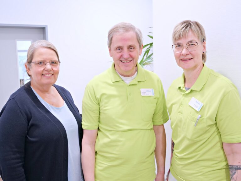 (v.l.) Christiane Körbel-Peceny (Ärztliche Leitung Krankenhaushygiene), Uwe Raberg (Krankenhaushygiene), Kirstin Lusmöller (Krankenhaushygiene)/Foto: Monika Vollmer in Westerberg