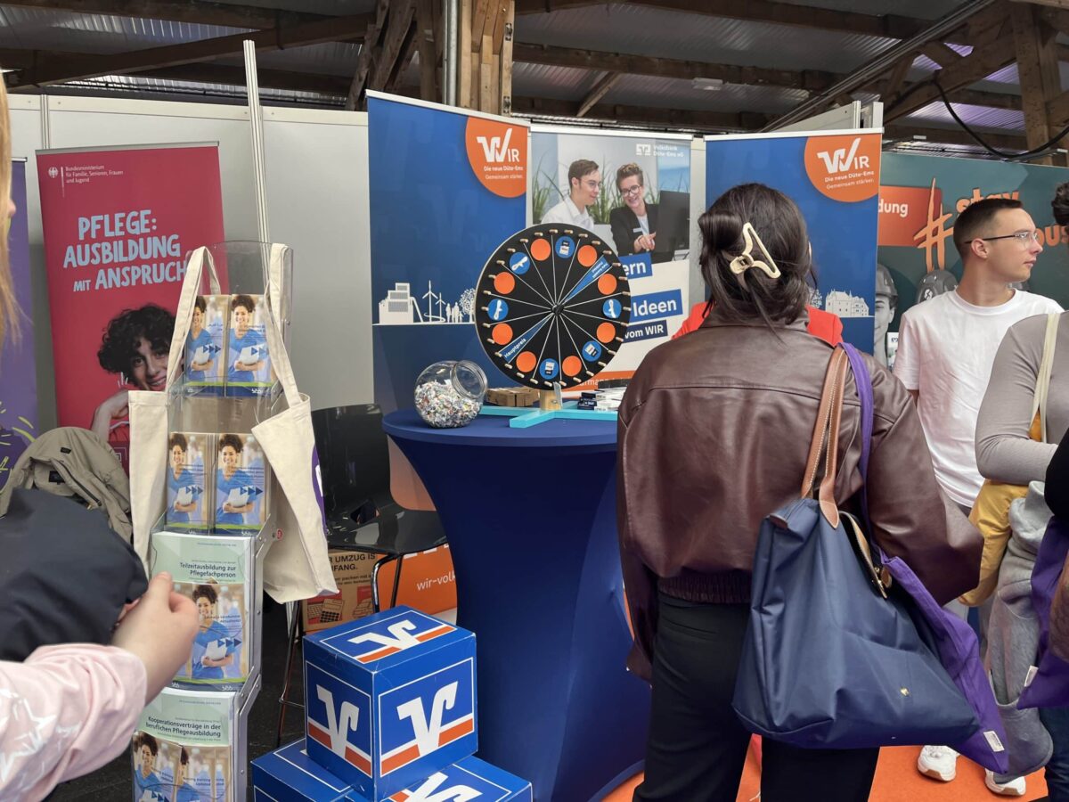 Messestand der Volksbank/ Foto. Mailin Goldkamp