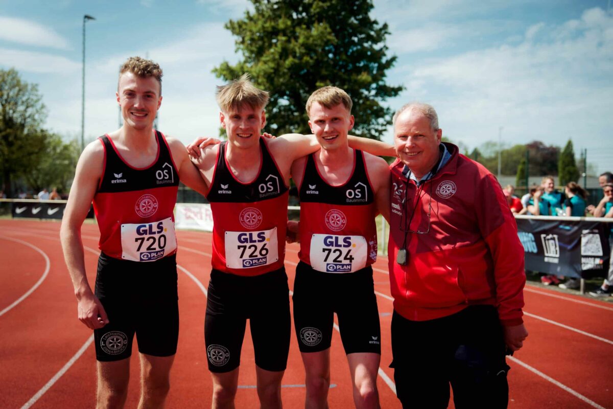 Linus Vennemann, Mika Pikutzki, André Rohling und Anton Siemer. / Foto: LG Osnabrück, Torben Flatemersch