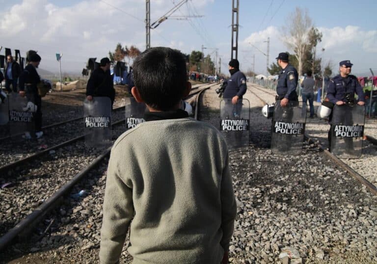 Flüchtlingsjunge in