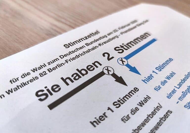 Stimmzettel zur