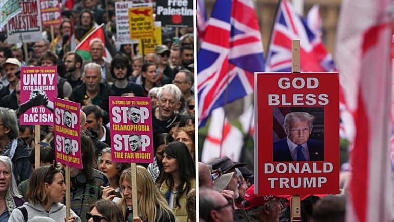 Großeinsatz der Polizei in London bei rivalisierenden Demonstrationen