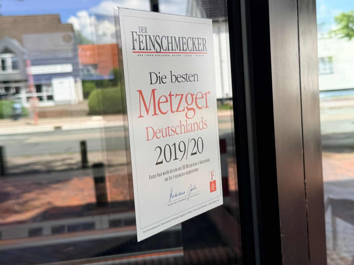Warum die Metzgerei Philipp Büning ihre Filiale in Osnabrück-Hellern schließt Auszeichnung vom Gourmetmagazin. / Foto: Pohlmann