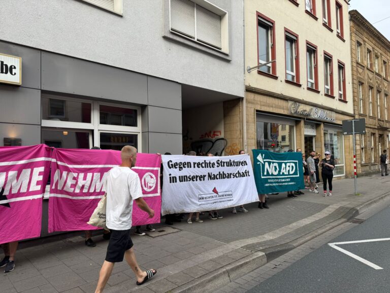 Protest vor der JohannisBier-Stube. / Foto: Privat in Innenstadt