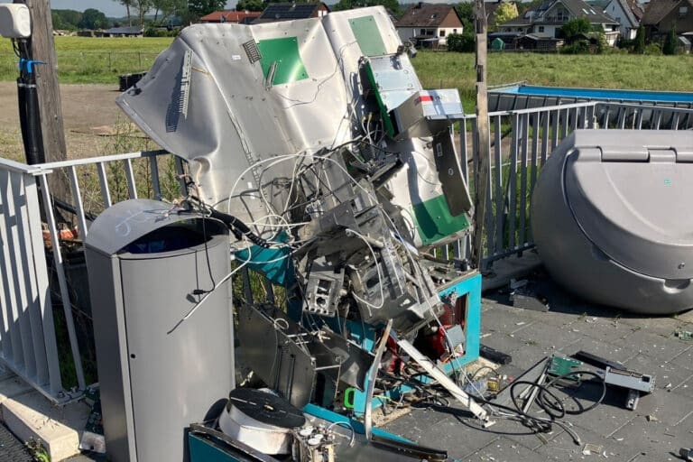 Ticketautomat in Westerhausen gesprengt. in Melle