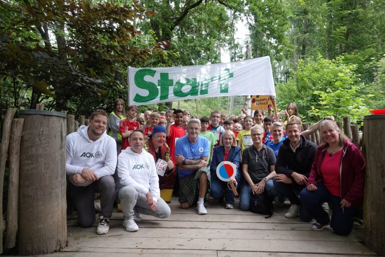 Start des Start Bambini-Laufs beim 12. Zoo-Charity-Lauf. / Foto: Lara Holzkamp in Schölerberg