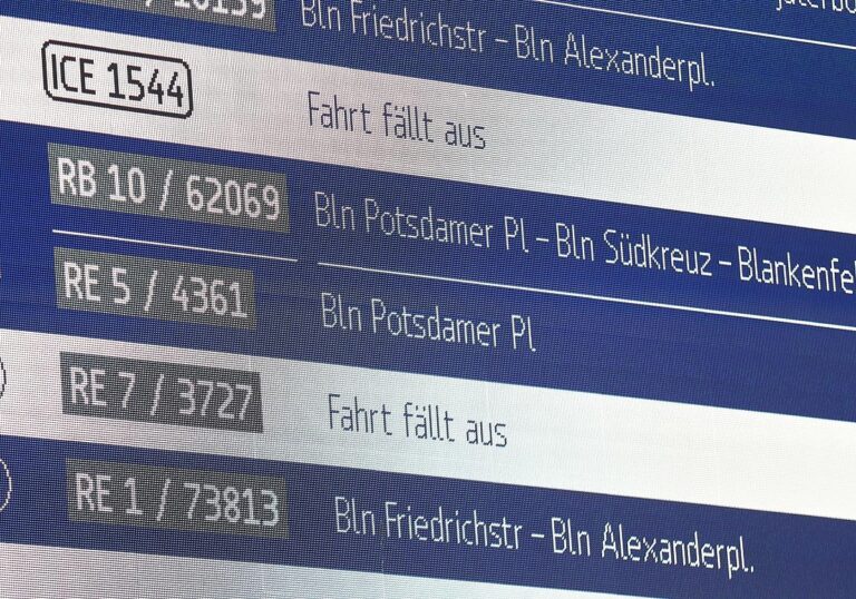 Anzeigetafel bei