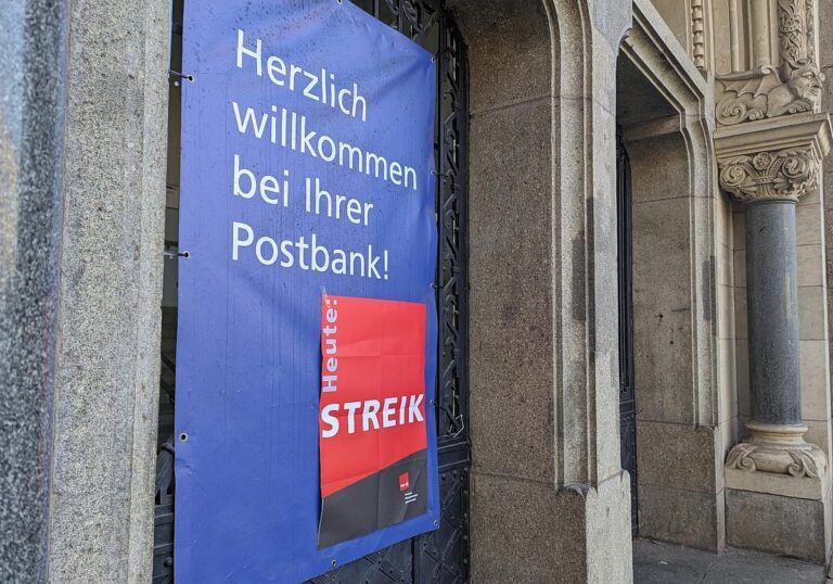 Streik-Hinweis an