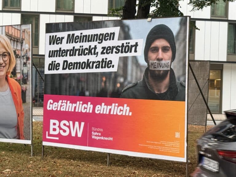 BSW-Wahlplakat in Osnabrück / Foto: Pohlmann in Osnabrück (Gesamtstadt)