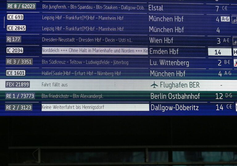 Anzeigetafel bei