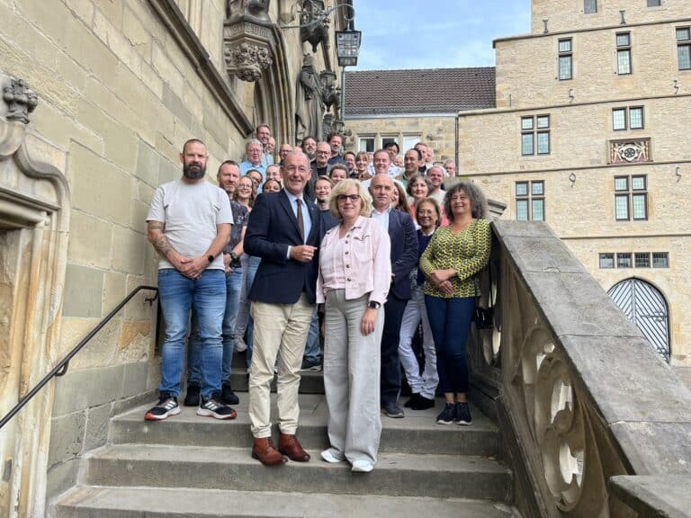 Delegation aus Hengelo zu Besuch in Osnabrück. / Foto: Constantin Binder in Innenstadt