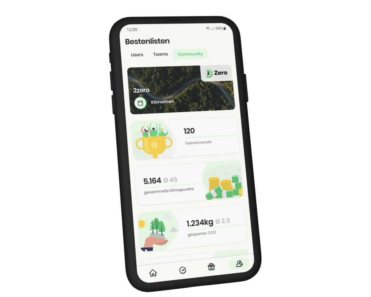 Über die App können Teilnehmende Challenges absolvieren, Punkte sammeln und sich mit anderen vernetzen.