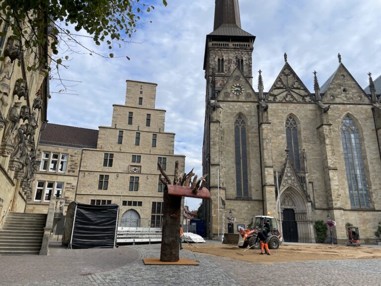 Kunst-Installation von Volker-Johannes Trieb auf dem Osnabrücker Marktplatz. / Foto: Dominik Lapp in Altstadt