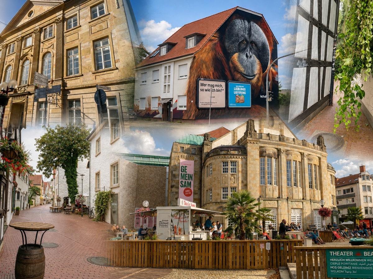 Schöne Seiten von Osnabrück. / Fotos: Dominik Lapp (Collage mithilfe von KI generiert)