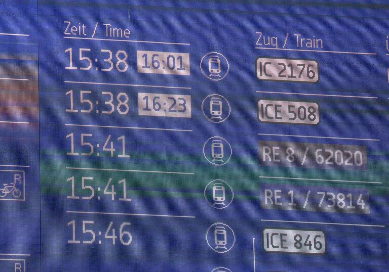 Anzeigetafel bei