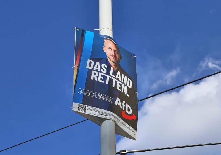 Wahlplakat vor