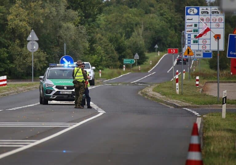 Polnische Grenzkontrolle