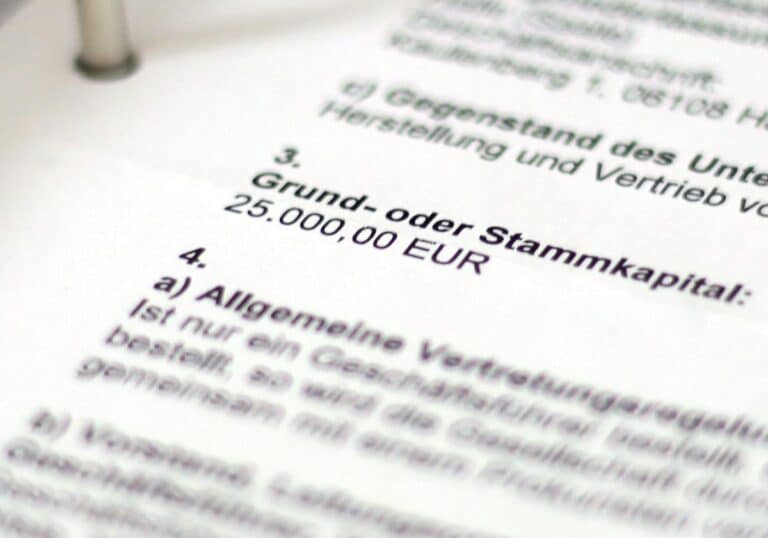 Gewerbeanmeldung einer