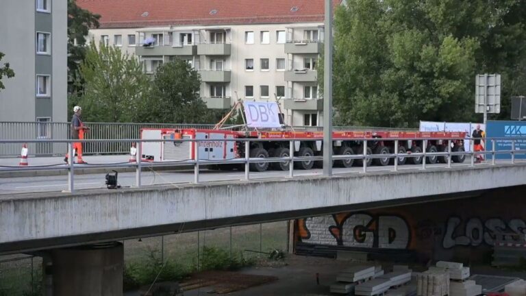 Belastungstest an Dresdner Brücke Budapester Straße gestartet