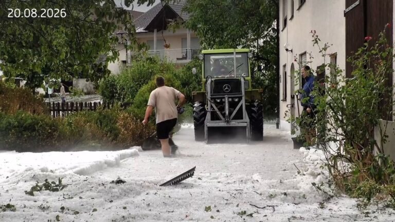 Hagelgewitter über Monheim: Bayern von Unwettern betroffen