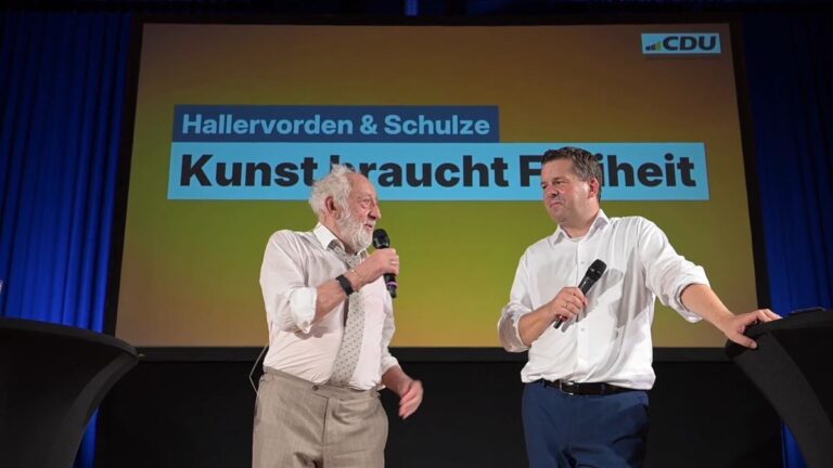 CDU-Wahlkampf: Schulze und Hallervorden uneins über Gaza