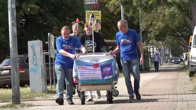 Pflegekräfte marschieren 204 km von Magdeburg nach Berlin