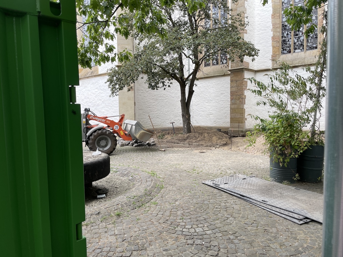 Der Platz des 20. Juli an der Kunsthalle Dominikanerkirche wird umgestaltet. / Foto: Dominik Lapp