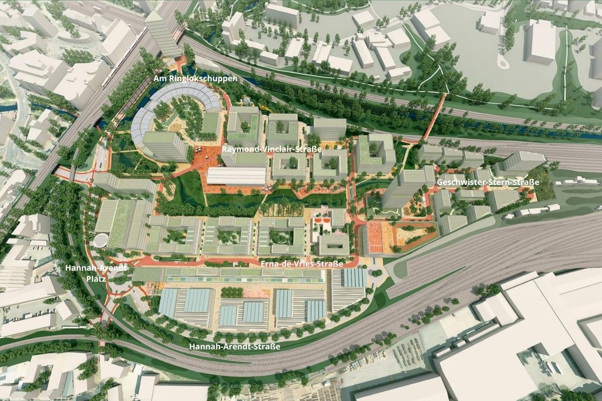 Straßennamen im neuen Stadtteil. / Grafik: Lok-Viertel GmbH