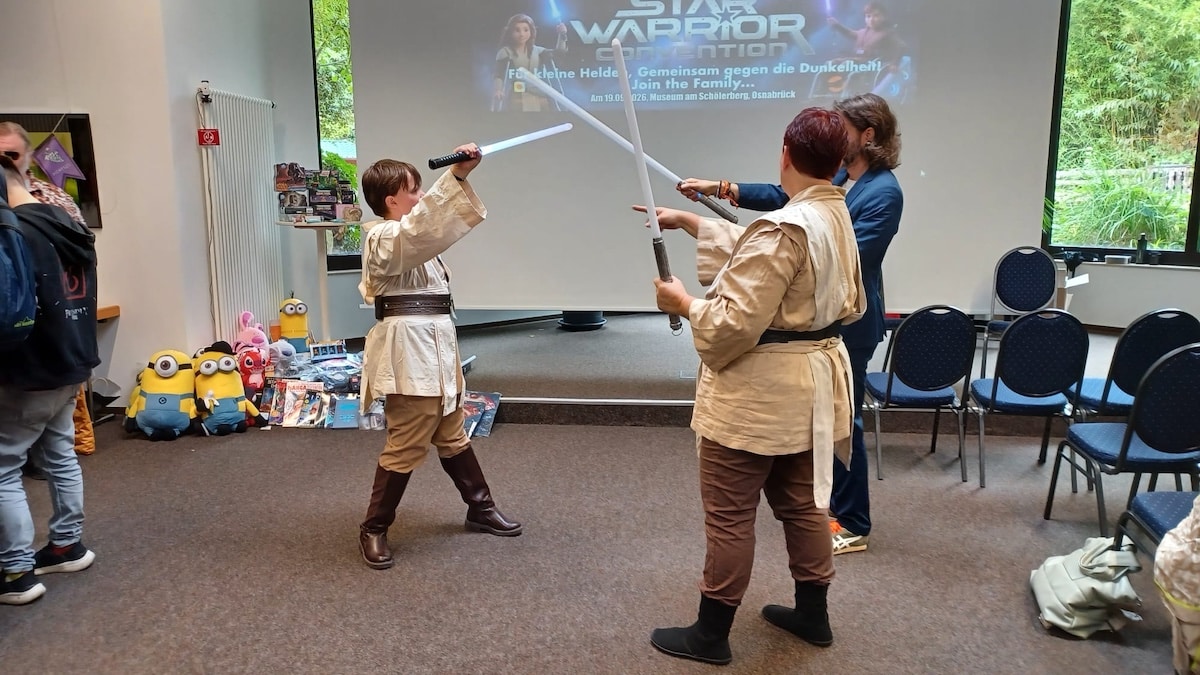 Training in der Lichtschwert-Schule.
