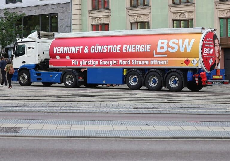 BSW-Wahlkampf-Truck am