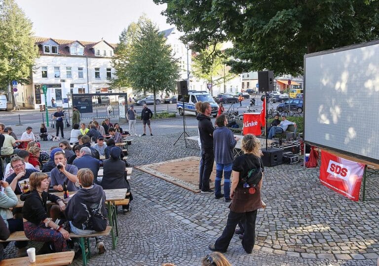 Linke-Wahlparty am
