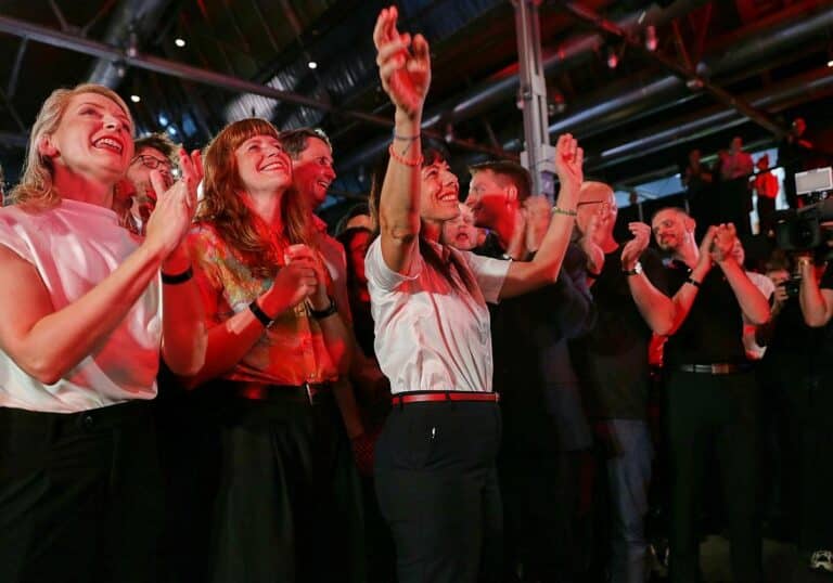 Linken-Wahlparty am