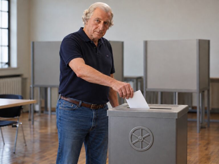 Justus Möser im Wahllokal / ki-generiert in Osnabrück (Gesamtstadt)