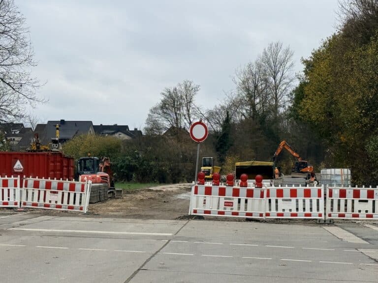 Baustelle an der Vehrter Landstraße in Dodesheide