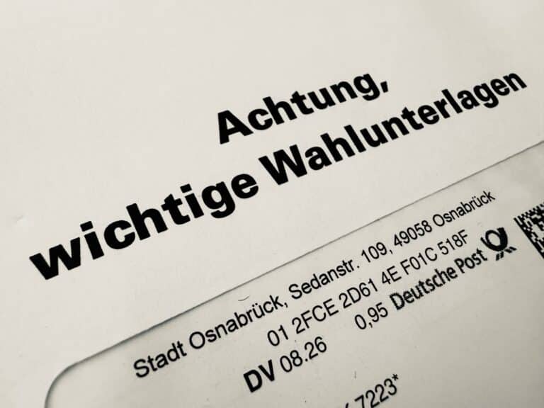 (Symbolbild) Wahlbenachrichtung / Wahlunterlagen / Foto: Pohlmann in Osnabrück (Gesamtstadt)