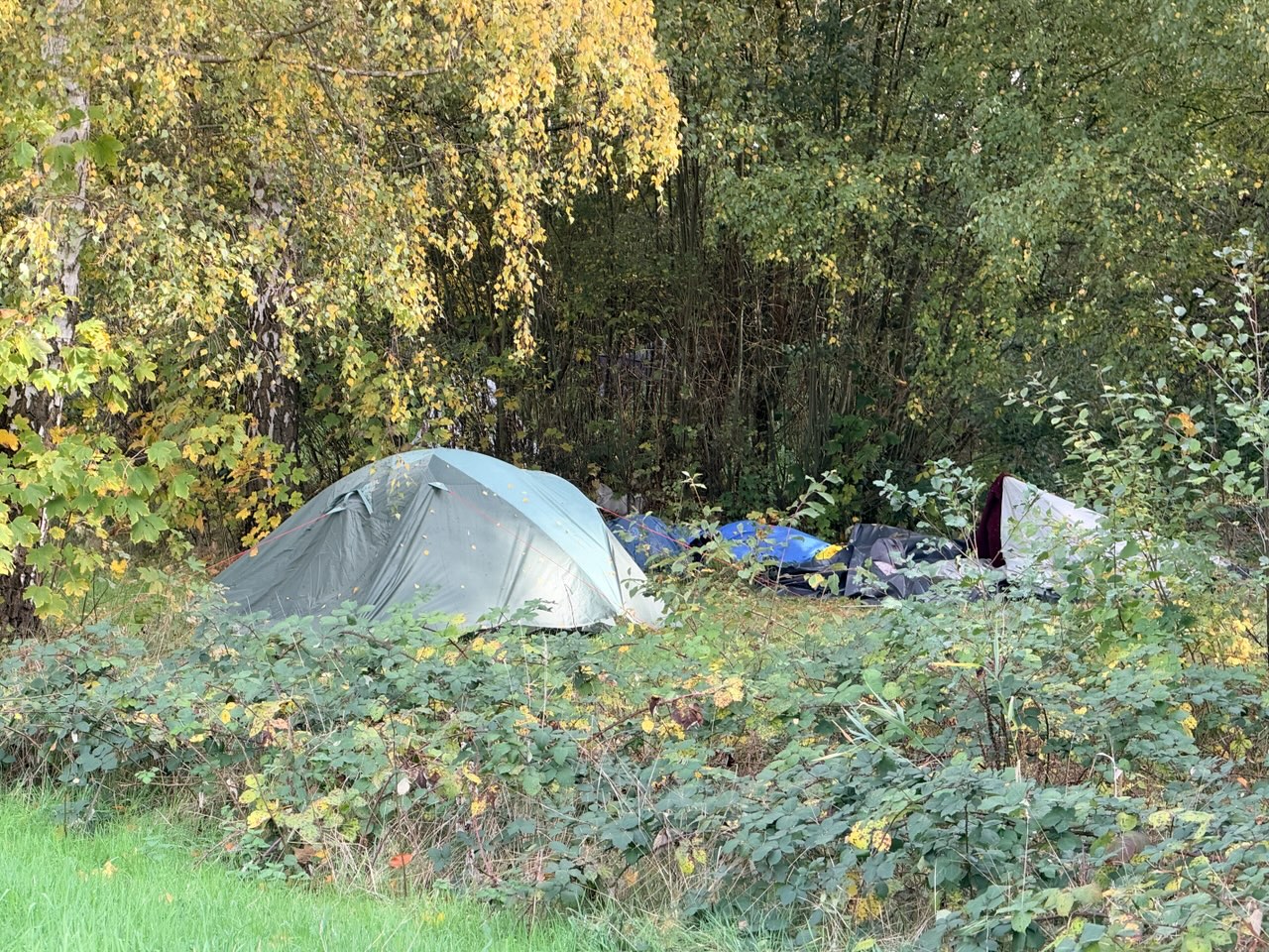 Das Aufstellen von Zelten war ursprünglich von Stadt und SKM nicht geplant